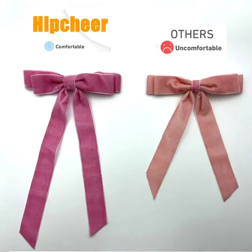 Miniatura 4 de Pinza para el pelo, lazos grandes de terciopelo para niñas de 5 pulgadas, pinzas de cocodrilo, accesorios para mujeres, niñas, niños pequeños, negro