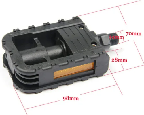 Miniatura 3 de BESPORTBLE Pedales de bicicleta plegables, 2 pedales universales de montaña de 9/16 pulgadas con tiras reflectantes – Pedales de rotación rápida