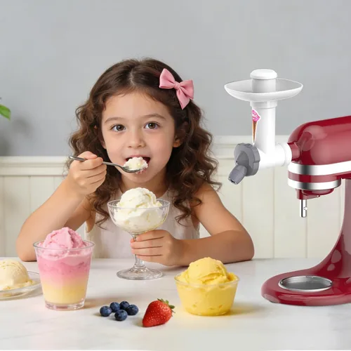 Miniatura 6 de Accesorio para máquina de helados para batidora de pie KitchenAid, máquina de postres suaves con frutas congeladas sin lácteos, máquina de yogur