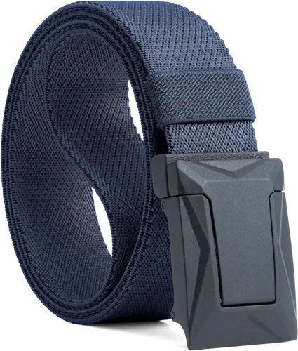 Miniatura 10 de Auto Lock Ratchet Belt for Men Elegant Dressing Belt Buckle 1.5" Wide Elastic Nylon Tactical Belts Thicker