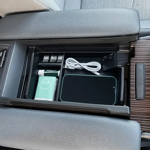 Miniatura 6 de TOPINSTALL Organizador de consola compatible con Toyota Sienna 2021-2026, caja de reposabrazos, centro de almacenamiento secundario, bandeja