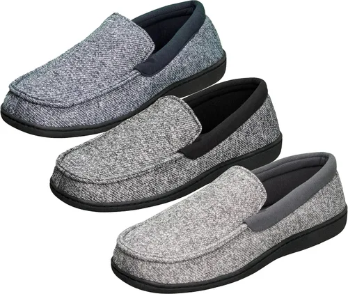 Miniatura 2 de Hanes ComfortSoft - Mocasines venecianos de punto de espuma viscoelástica para hombre para interiores y exteriores