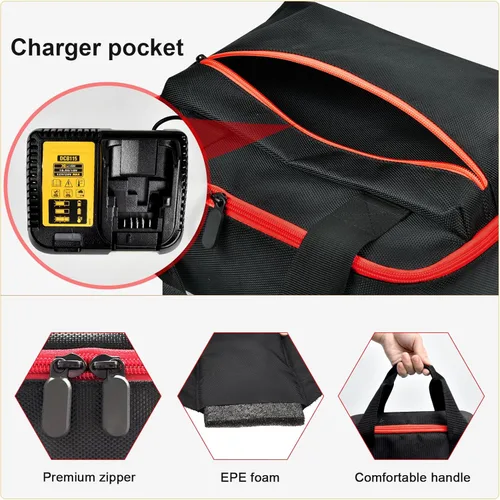 Miniatura 7 de Funda para conductor de impacto compatible con DEWALT 20V MAX XR DCF787D1 DCF845B DCF900B DCF961B DCF891B DCF899B DCF900P1, soporte de carrito