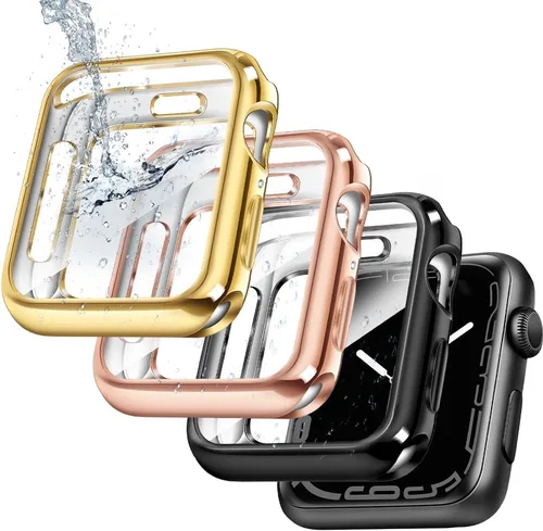 Miniatura 24 de top4cus - Funda ecológica protectora, de TPU suave y flexible, compatible con iWatch Series 5, Series 4, Series 3, Series 2 y Series 1 Dorado