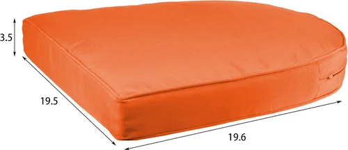 Miniatura 2 de Jeco Juego de 3 sillas de mimbre Rocker con cojín naranja, color negro