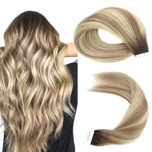 Miniatura 22 de Sassina Extensiones de Cabello Humano con Cinta Negro Azabache 12 Pulgadas 30g/paquete 20pcs Liso Sin Costuras Trama de Piel Extensiones de Cabello