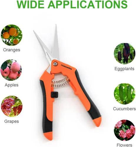 Miniatura 6 de Paquete de 6 tijeras de podar, tijeras de podar de jardín, tijeras de podar a mano de jardinería con revestimiento de titanio, tijeras de podar