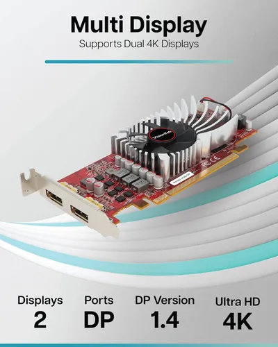 Miniatura 2 de VISIONTEK Tarjeta gráfica AMD Radeon RX 550 SFF con ventilador único de 4 GB GDDR5 PCIE 3.0