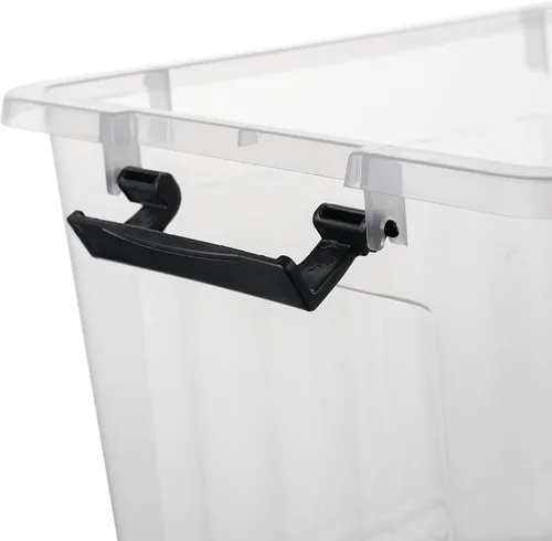 Miniatura 6 de Cetomo Contenedor de almacenamiento con tapa, caja de almacenamiento apilable con tapa y cierre a presión, contenedor de plástico transparente