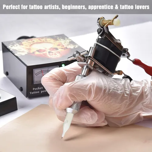 Miniatura 9 de AW Kit de tatuaje completo, 4 máquinas, 40 tintas, fuente de alimentación, pistola de 10 vueltas, interruptor de pie de punta de agarre de aguja