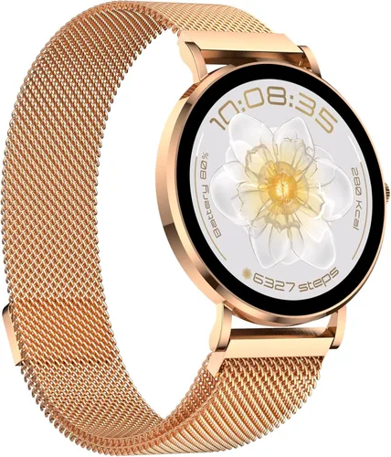 Reloj inteligente para mujer, 1.32 pulgadas, reloj de seguimiento de actividad física de 0.303 in, diseño ultrafino, respuesta/hacer llamadas con