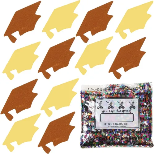 Miniatura 185 de Confetti Grad Cap Negro, Azul Marino Combo - 2 bolsas de media onza (1 oz)