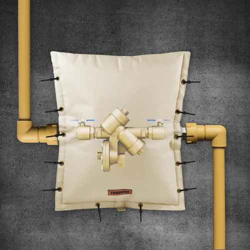 Miniatura 5 de TOHONFOO Cubierta de aislamiento de tubería para prevención de reflujo de apertura de 3 vías (5 °F) – Cubierta de válvula de aspersor de riego