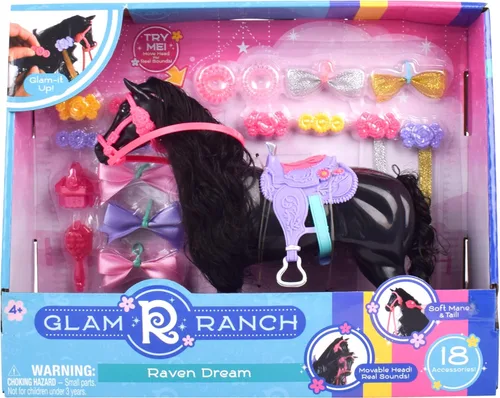 Miniatura 2 de Sunny Days Entertainment, Glam-R-Ranch Raven Dream - Juguete de caballo con accesorios