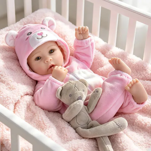 Miniatura 9 de Aori Muñeca de bebé niño de 17 pulgadas, muñecas de bebé de la vida real con kit de alimentación incluido, muñeca de bebé recién nacido que se ve