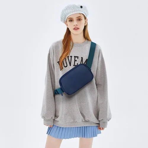 Miniatura 6 de Riñonera cruzada para mujeres y hombres, bolsa para cinturón para senderismo con correa ajustable, riñonera para correr, entrenamiento, deportes