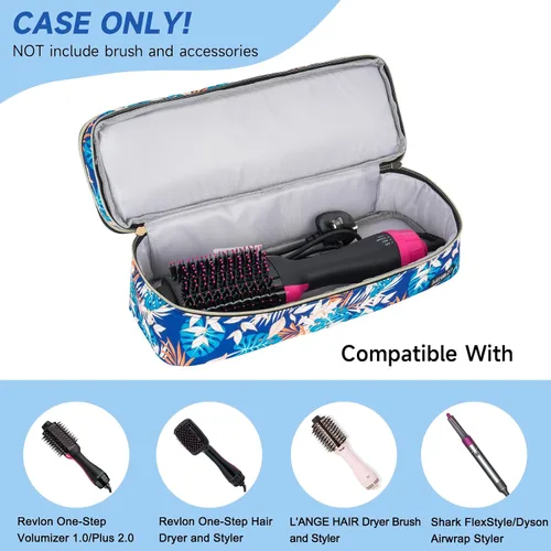Miniatura 4 de LEFOR·Z Bolsa de transporte de viaje de doble capa compatible con cepillo secador de pelo Revlon de un solo Colorido