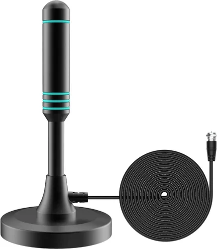 VUELVE Antena de TV para Smart TV, antenas digitales para interiores con base magnética fuerte, recepción de largo alcance para canales locales 4K