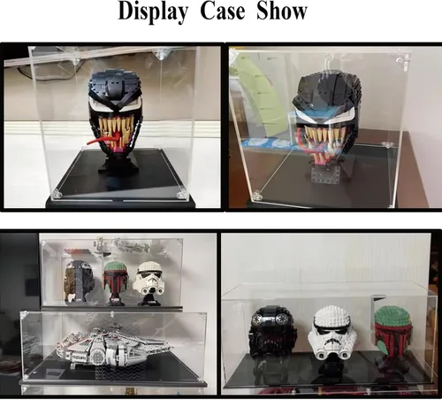 Miniatura 4 de Vitrina de casco para casco Lego 75304 75328 75277 76165 75276 75305 75349 75350 75351, caja transparente de acrílico, 7.8 x 7.8 x 9.4 pulgadas