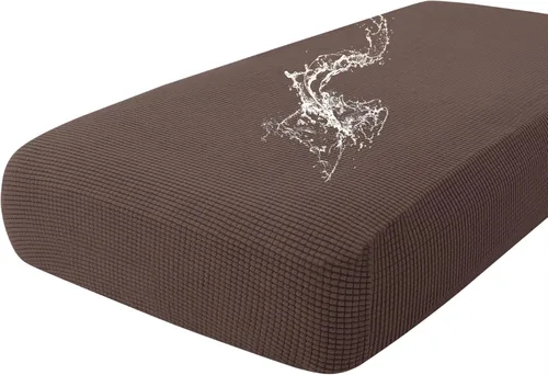 Miniatura 57 de hyha Fundas impermeables para cojines de sofá para mascotas, funda antideslizante para asiento de sofá para perros lavable, tela de jacquard Gris