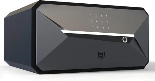 Miniatura 10 de Caja de seguridad inteligente de huellas dactilares con llave, 1.2 cúbicos, caja de seguridad para oficina en casa (1.2 pies cúbicos - 30 años)
