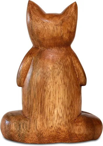Miniatura 8 de G6 Collection Estatua de yoga de gato siamés tallada a mano de 8 pulgadas, escultura de estatua de yoga hecha a mano, decoración del hogar