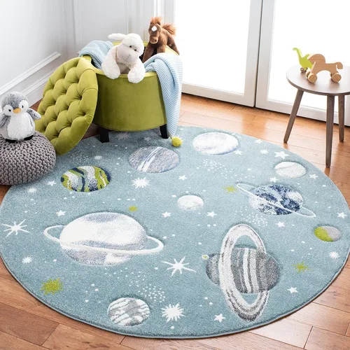 Miniatura 14 de SAFAVIEH Carousel Kids Collection - Alfombra decorativa de 2 x 3 pies, color gris y lavanda, no desprende pelusa y de fácil cuidado, ideal