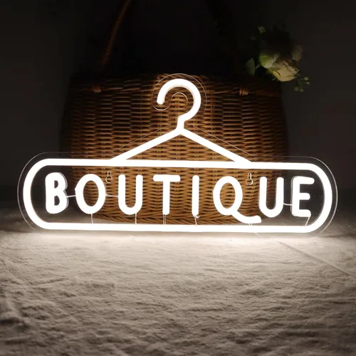 Miniatura 3 de Balanar Letreros de neón de boutique para decoración de pared, letreros LED de negocios adecuados para tiendas de boutique, regalo de fiesta