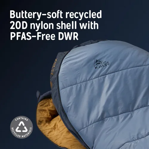 Miniatura 4 de Kelty Cosmic Relleno Sintético 20 Grados - Saco de Dormir para Mochileros – Correas de Compresión, Bolsa de Almacenamiento Incluida