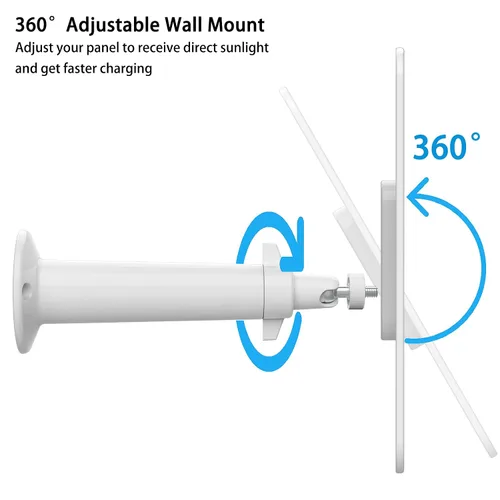 Miniatura 5 de Panel solar de 4 W y 6 V compatible con Arlo Pro 3/Pro 4/Ultra/Ultra 2/Go 2, incluye soporte de pared seguro, IP65 resistente a la intemperie, cable
