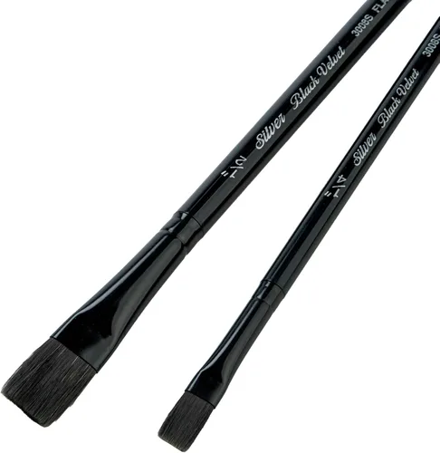 Miniatura 21 de Silver Brush Limited WC-3000S - Juego de acuarela Master de terciopelo negro, juego de 3 pinceles, forro de escritura tamaño 1, tamaño de lavado