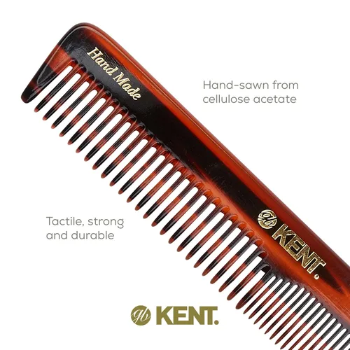 Miniatura 5 de Kent Peine de vestir de doble diente 5T, peine de tocador de dientes finos y anchos para cabello, barba y bigote, peinado grueso y fino