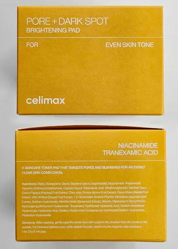 Miniatura 8 de celimax Almohadilla iluminadora de poros y manchas oscuras Almohadillas exfoliantes para poros dilatados, con ácido hialurónico, minimizador