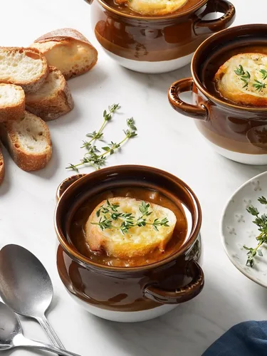 Miniatura 4 de LE TAUCI Tazones de Sopa de Cebolla Francesa con Asas, 16 Oz Tazones de Cerámica para Sopa de Cebolla Francesa Aptos para Horno para Sopa, Chile
