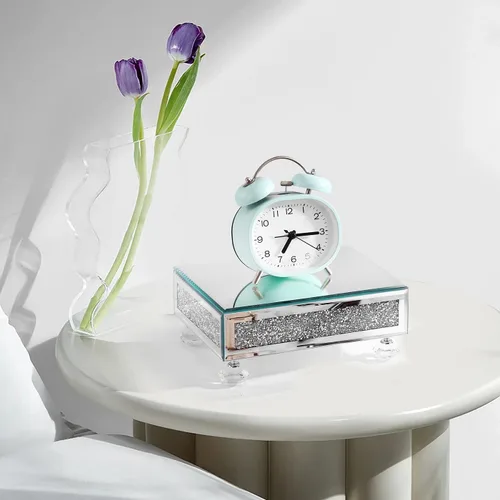 Miniatura 6 de TACIDON Elevador de cristal con espejo para fregadero de cocina, encimera de baño, decoración moderna. Soporte de pedestal de cristal