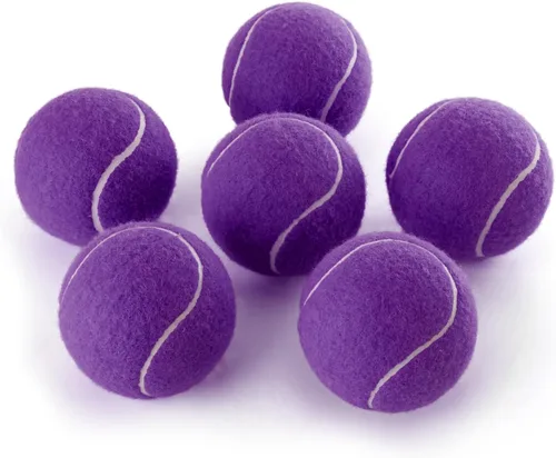 Miniatura 13 de PHOEPET - Juego de 6 pelotas de tenis para entrenamiento principiante, pelotas a granel para perros para juegos de buscar y morder (colores surtidos)
