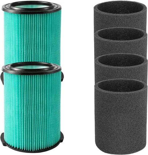 Miniatura 15 de Paquete de 2 filtros de repuesto VF5000 que se ajustan a aspiradoras húmedas y secas Ridgid de 6-20 galones, filtros de aspiradora plisados de 3