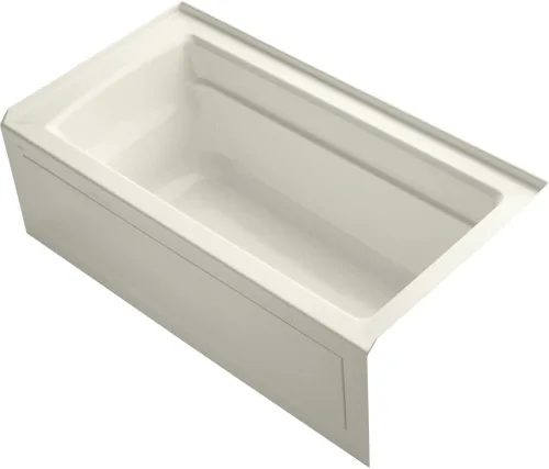 Miniatura 15 de KOHLER Archer bañera de 5 pies con diseño de gran comodidad, plataforma integrada y drenaje a la derecha, 1123-RA-0 Blanco