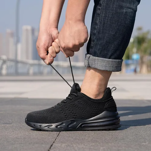 Miniatura 6 de LARNMERN - Tenis de trabajo antideslizantes para hombre, resistentes al agua, para servicio de alimentos, zapatos trabajo antideslizantes, zapatos