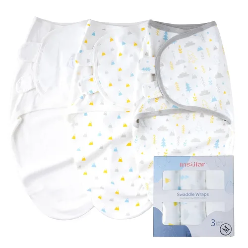 Miniatura 11 de insular Sacos para envolver al bebé, manta para recién nacido y bebé, juego de velcro ajustable para niños y niñas, saco de dormir de algodón suave