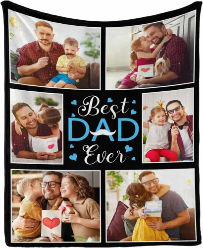 Miniatura 22 de InterestPrint Manta de amor personalizada con texto en inglés "To Dad, Even When I Not Close by,I Want You to Know I Love and Appreciate You We Love