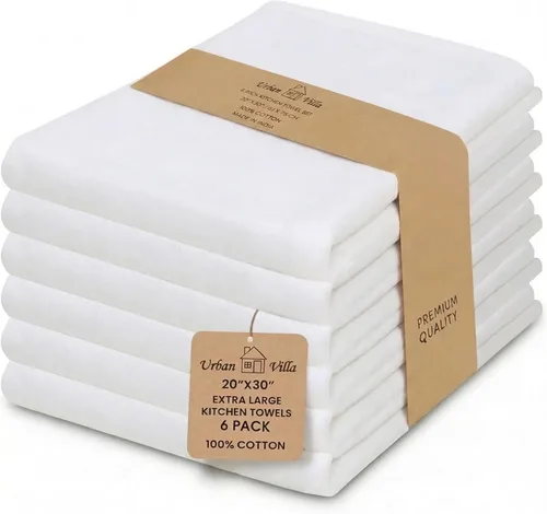 Miniatura 127 de Urban Villa Toallas de cocina 100% algodón, paquete de 6, altamente absorbentes, de secado rápido, súper suaves, de primera calidad, para cocina