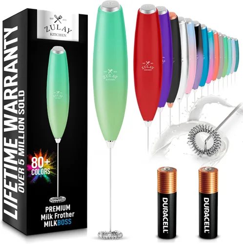 Miniatura 22 de Zulay Kitchen - Batidor eléctrico de mano para café, lattes, capuchinos, matcha y chocolate caliente, mezclador portátil para bebidas, accesorio