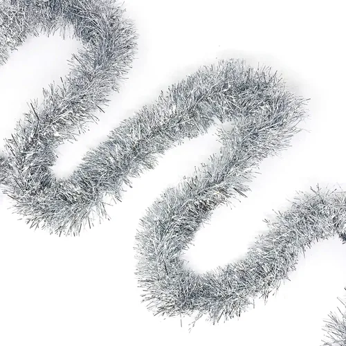 Miniatura 7 de Allgala Guirnalda de oropel negro, guirnalda de oropel metálica de 50 pies para árbol de Navidad, decoración para árbol festivo, barandilla