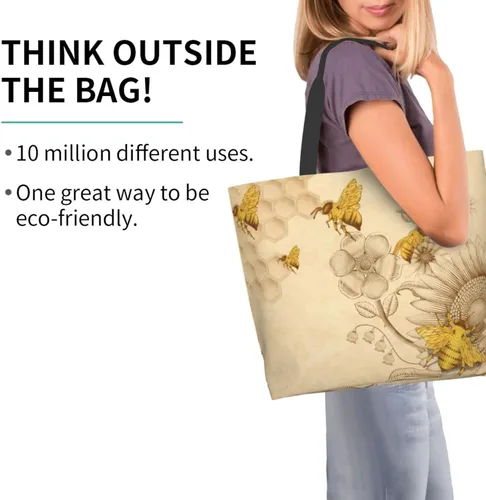 Miniatura 2 de Bolsa de compras grande reutilizable con mango fuerte respetuoso del medio ambiente