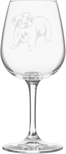 Miniatura 466 de Copa de vino de 12.75 onzas con diseño de perro grabado