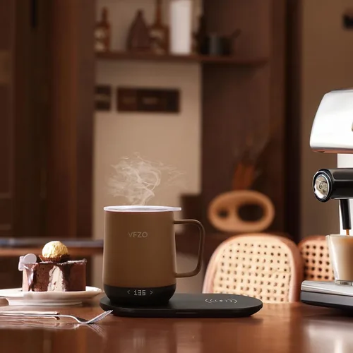 Miniatura 6 de Taza inteligente con control de temperatura, taza de café autocalentable con pantalla LED, vida útil de la batería de 180 minutos - Calienta hasta
