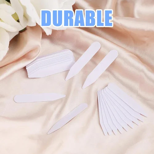 Miniatura 3 de Gosknor 90 piezas de insertos de camisa de vestir, refuerzos de camisa de plástico invisibles, insertos de polo flexibles, soporte de camisa