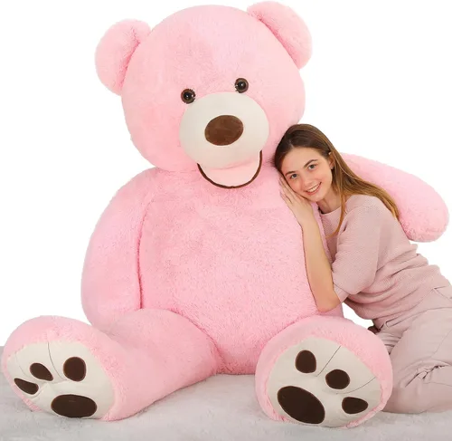 Miniatura 12 de MaoGoLan Oso de peluche gigante de 5 pies, lindo oso de peluche de San Valentín animal de peluche con cara sonriente, regalo para novia, novio
