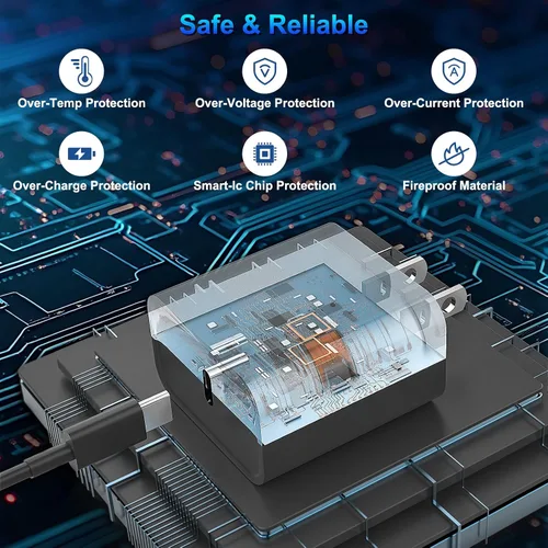 Miniatura 2 de Cargador de carga rápida para iPhone 16 y 15, paquete de 3 cargadores USB C PD de 20 W con cable de 10 pies, cable USB C tipo C para iPhone 16/16